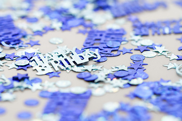 Image showing Happy birthday confetti