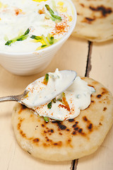 Image showing Arab middle east goat yogurt and cucumber salad 