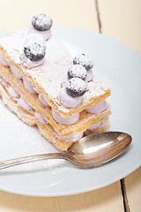 Image showing napoleon blueberry cake dessert 