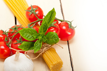 Image showing Italian basic pasta ingredients