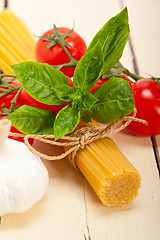 Image showing Italian basic pasta ingredients