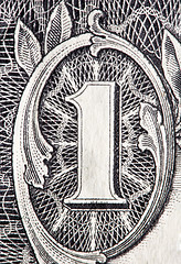 Image showing One dollar bill
