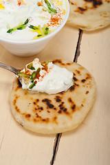 Image showing Arab middle east goat yogurt and cucumber salad 