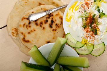 Image showing Arab middle east goat yogurt and cucumber salad 