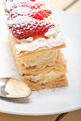 Image showing napoleon strawberry cake dessert 