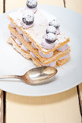 Image showing napoleon blueberry cake dessert 