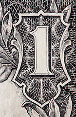 Image showing One dollar bill