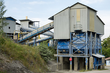 Image showing Quarry with modern crushing and screening equipment