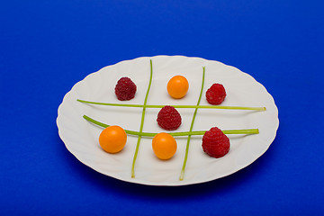 Image showing Fruit tic tac toe