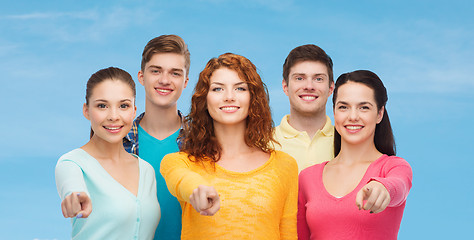 Image showing group of smiling teenagers