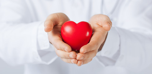 Image showing man hands with heart