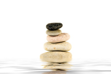 Image showing Zen stone reflection