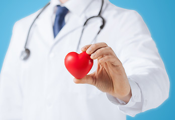 Image showing male doctor with heart