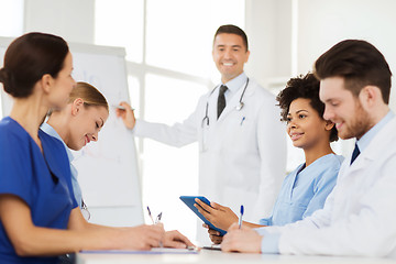 Image showing group of doctors on presentation at hospital