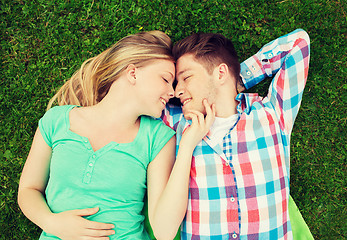 Image showing smiling couple in park