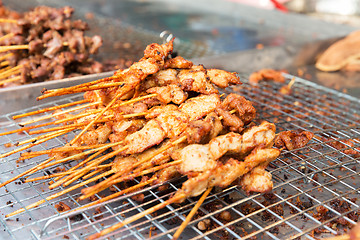 Image showing meat grill at street market