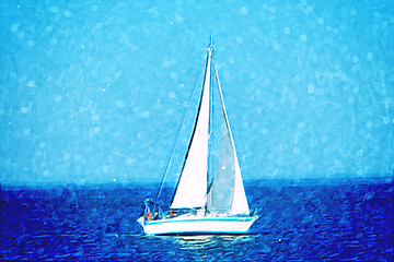 Image showing Sailboat at sea