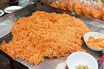 Image showing wok noodles at street market