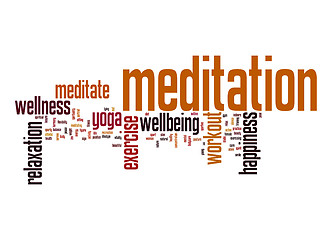 Image showing Meditation word cloud with white background 