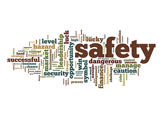 Image showing Safety word cloud with white background