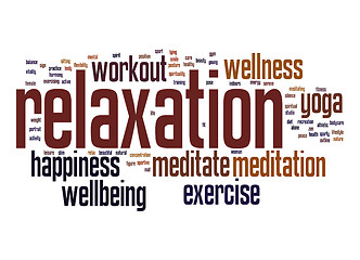 Image showing Relaxation word cloud with white background