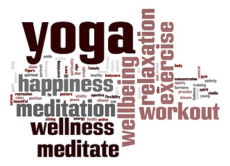 Image showing Yoga word cloud with white background