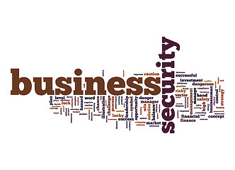 Image showing Business security word cloud with white background