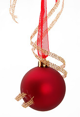 Image showing Red christmas ball