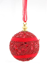 Image showing Red christmas ball