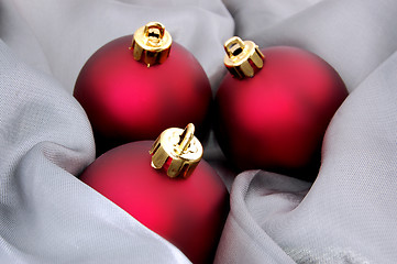 Image showing Red christmas balls