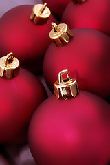 Image showing Red christmas balls