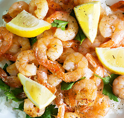 Image showing fried shrimps