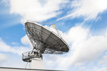 Image showing Telecommunications radar parabolic radio antenna