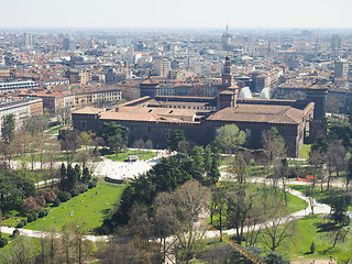 Image showing Milan aerial view