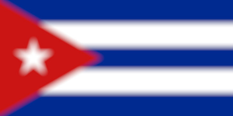 Image showing Cuba flag blurred