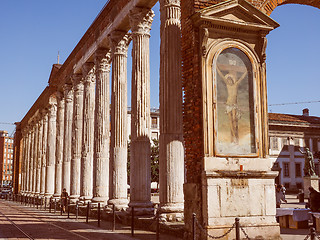 Image showing Retro look Colonne di San Lorenzo Milan