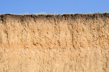 Image showing Layered cut of soil