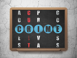 Image showing Security concept: word Crime in solving Crossword Puzzle