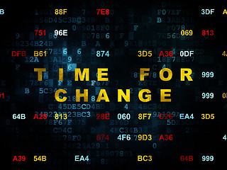 Image showing Timeline concept: Time for Change on Digital background