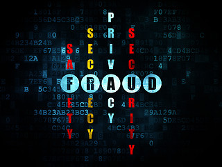 Image showing Security concept: word Fraud in solving Crossword Puzzle