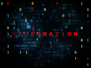 Image showing Business concept: Integration on Digital background