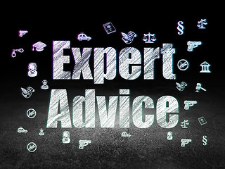 Image showing Law concept: Expert Advice in grunge dark room