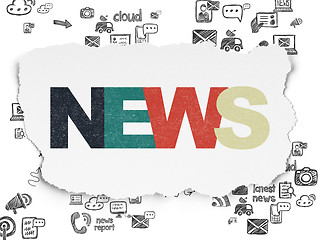 Image showing News concept: News on Torn Paper background