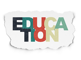 Image showing Education concept: Education on Torn Paper background