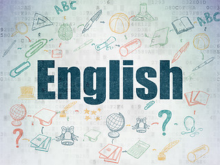 Image showing Education concept: English on Digital Paper background
