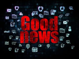 Image showing News concept: Good News on Digital background