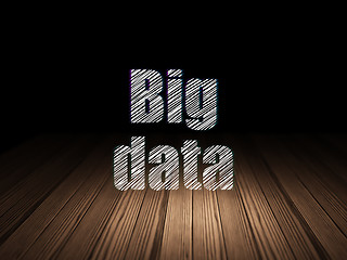 Image showing Information concept: Big Data in grunge dark room