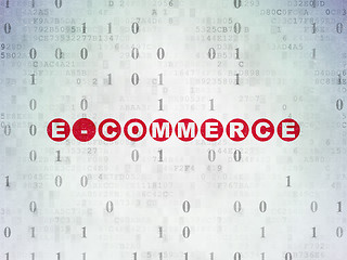 Image showing Finance concept: E-commerce on Digital Paper background