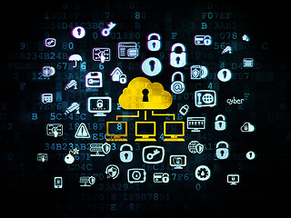 Image showing Safety concept: Cloud Network on Digital background