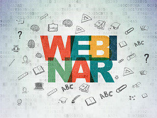Image showing Education concept: Webinar on Digital Paper background